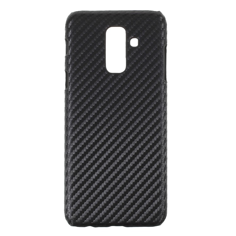 

PU Leather Coated PC Back Phone Cover for Samsung Galaxy A6+ (2018) / A9 Star Lite - Carbon Fiber Texture