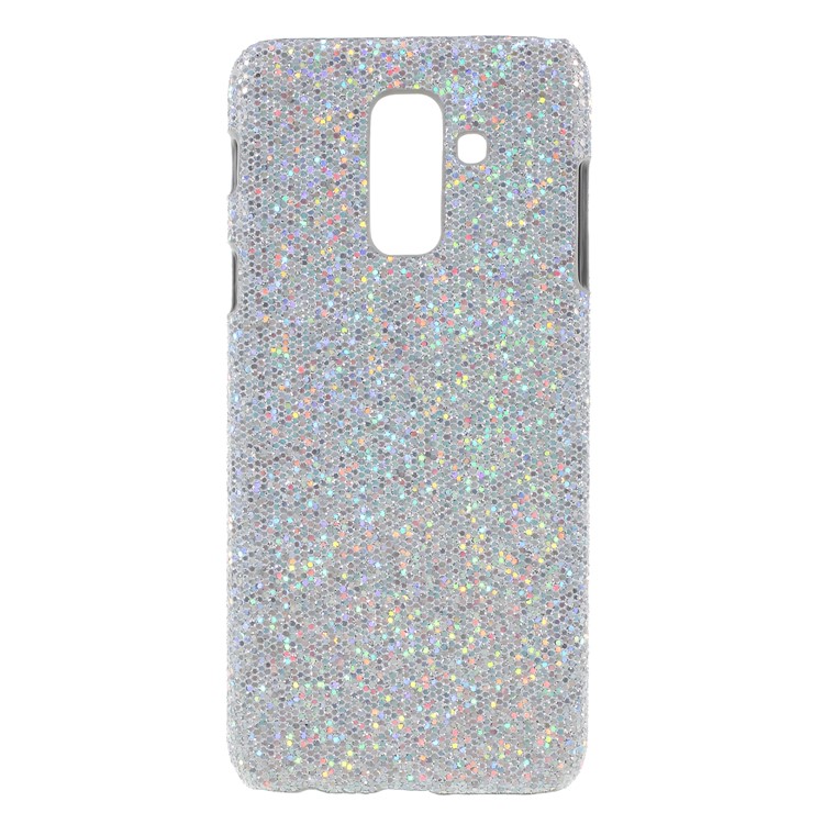 

Кожаный Чехол Для ПК С Защитой От ПК Для Samsung Galaxy A6 (2018) / A9 Star Lite - Серебряные Блестки