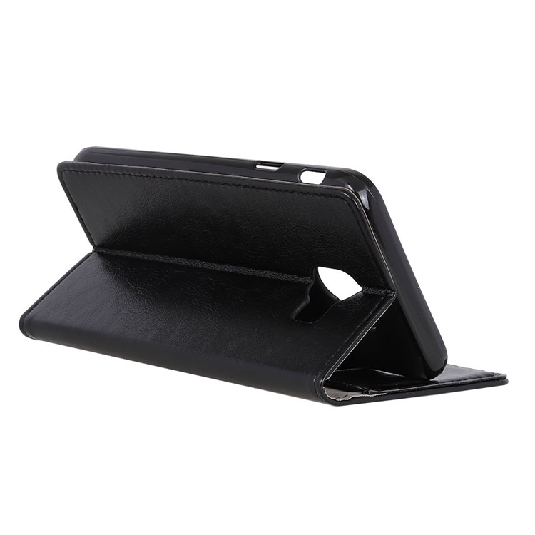 Black - Textured PU Leather Wallet Stand Mobile Casing for Samsung Galaxy J4 (2018)-6
