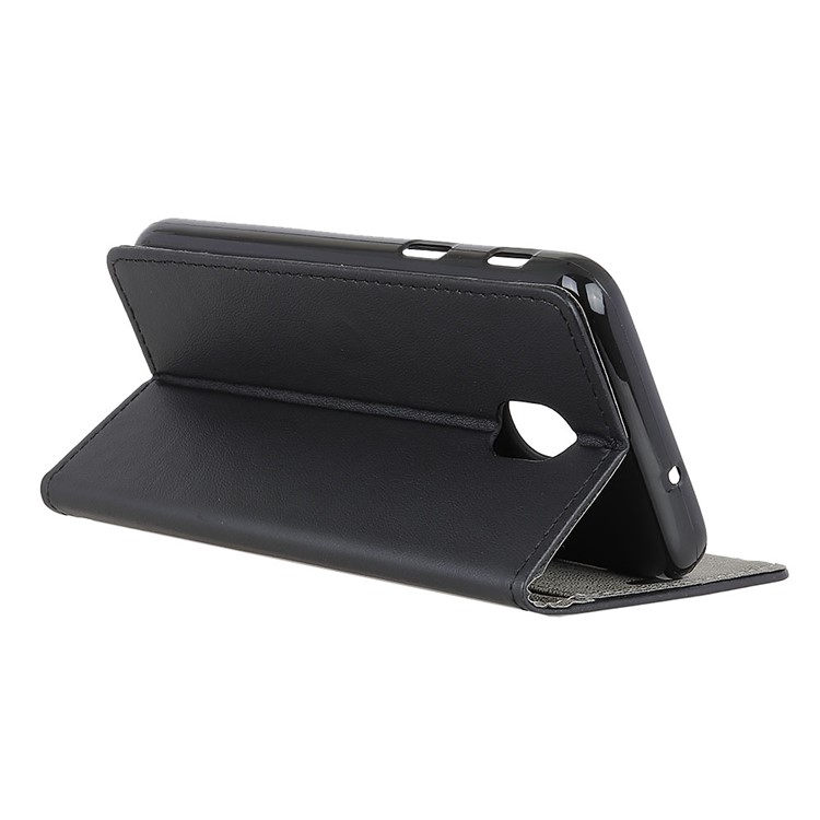 Black - Wallet Stand PU Leather Protection Mobile Phone Shell for Samsung Galaxy J3 (2018) J337-5