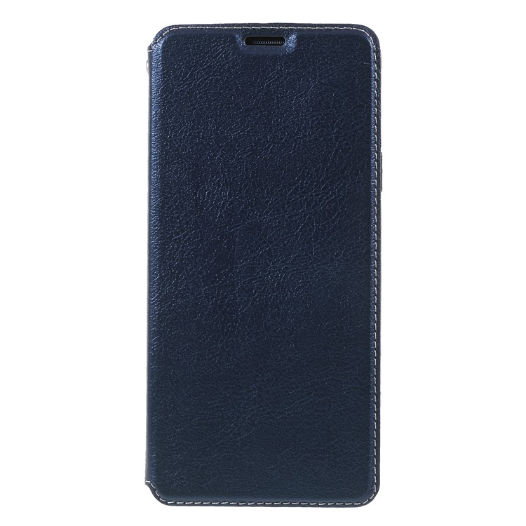 

PU Leather Auto-absorbed Card Holder Phone Accessory Cover for Samsung Galaxy S9 Plus SM-G965 - Dark Blue