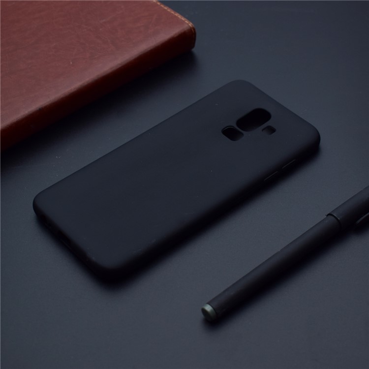 Solid Color Matte Soft TPU Phone Case for Samsung Galaxy J8 (2018) - Black-8