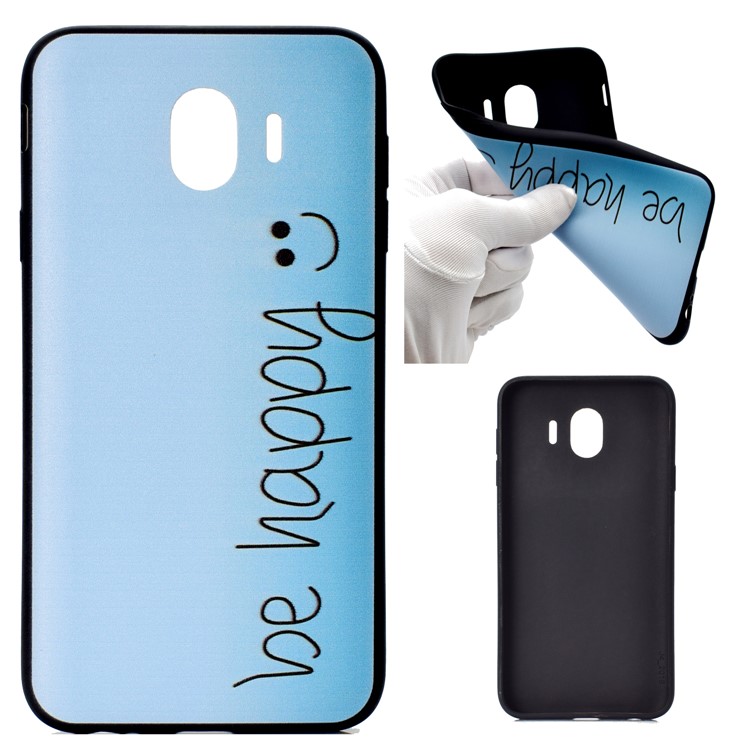 

Pattern Printing Soft TPU Back Cover Protector for Samsung Galaxy J2 Pro 2018 - Be Happy