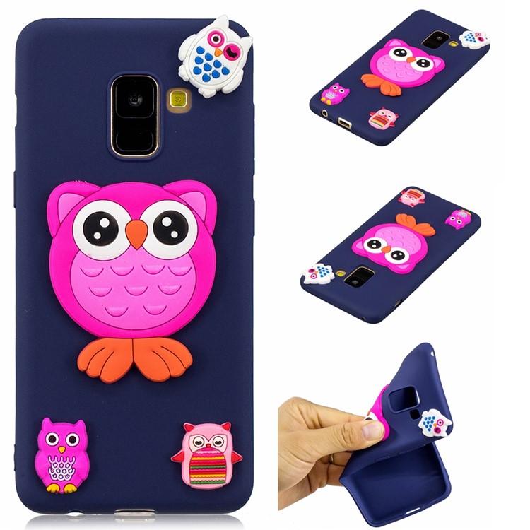 

3D Cute Silicone Doll Pattern TPU Back Cover for Samsung Galaxy A8 (2018) - Owl