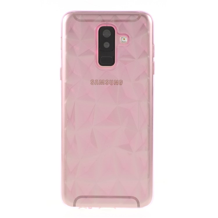 

3D Diamond Texture Soft TPU Mobile Phone Case for Samsung Galaxy A6 Plus (2018)/A9 Star Lite - Pink, Galaxy A6+ (2018)