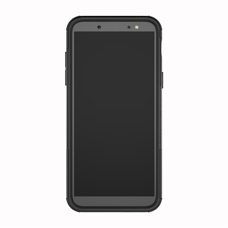 Anti-slip PC + TPU Hybrid Case with Kickstand for Samsung Galaxy A6 (2018) - Black-4