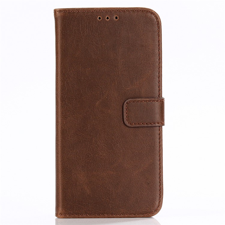

Retro Crazy Horse PU Leather Wallet Phone Casing with Stand for Samsung Galaxy J3 (2018) J337 / J3 Star - Coffee