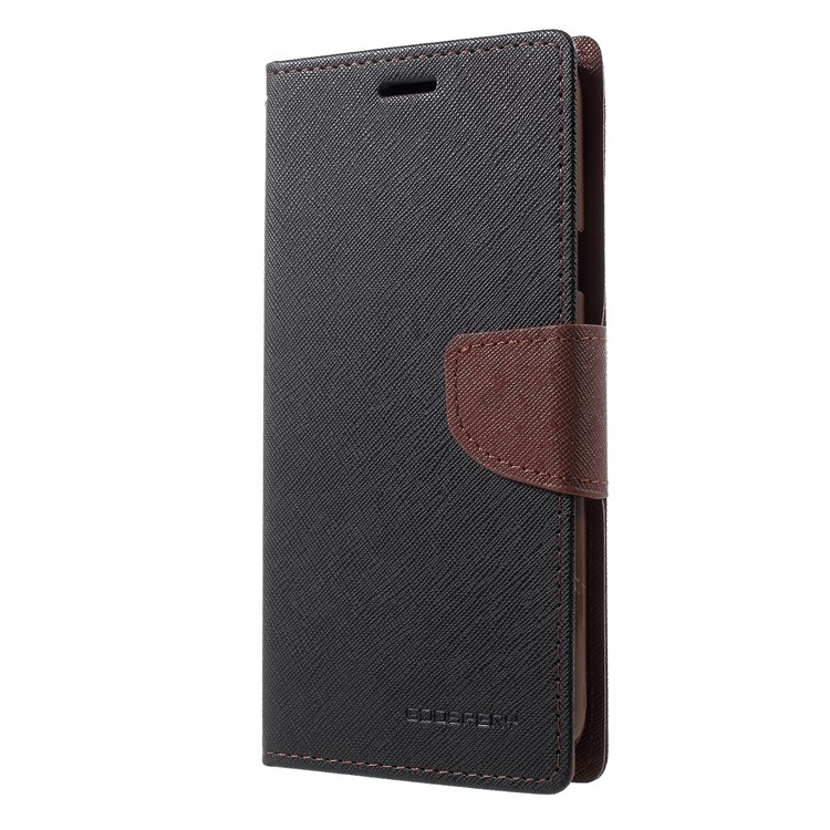 

MERCURY GOOSPERY Fancy Diary Flip Leather Mobile Casing for Samsung Galaxy J7 Duo - Black / Brown