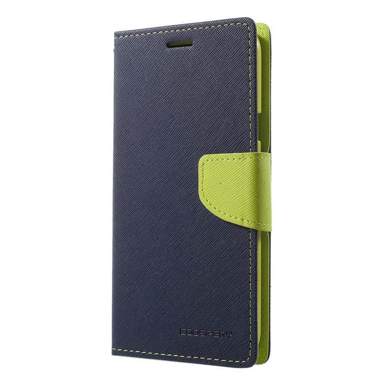 

MERCURY GOOSPERY Fancy Diary Flip Leather Phone Case for Samsung Galaxy J7 Duo - Dark Blue
