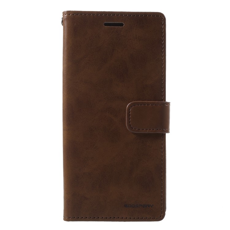 MERCURY GOOSPERY Blue Moon Wallet Stand Leather Cover Shell for Samsung Galaxy A6 (2018) - Brown-1