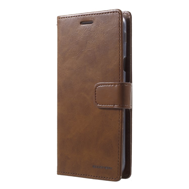 MERCURY GOOSPERY Blue Moon Wallet Stand Leather Cover Shell for Samsung Galaxy A6 (2018) - Brown-3