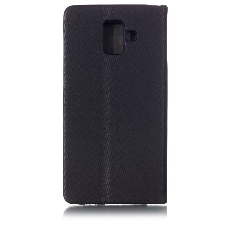 Contrast Color PU Leather Card Holder Mobile Phone Case for Samsung Galaxy A6 (2018) - Black-3