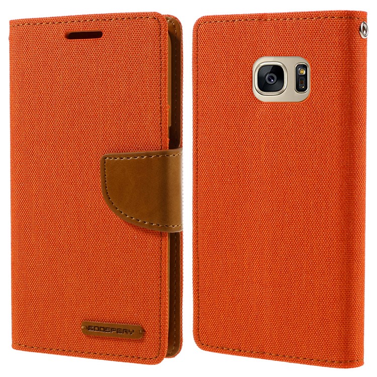 

MERCURY GOOSPERY Canvas PU Leather Case for Samsung Galaxy S7 - Orange