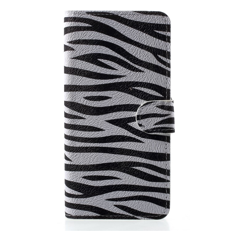 

Patterned Wallet Stand Leather Mobile Case for Samsung Galaxy J7 (2018) J737 - Zebra Stripes