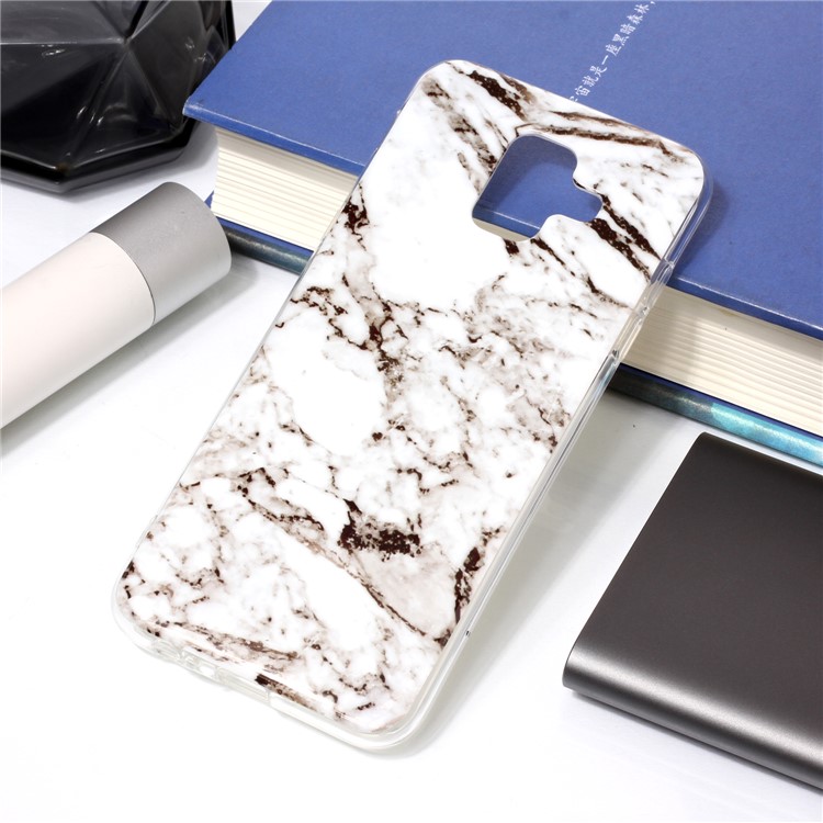 Caso De Telefone Estampado IMD TPU Para Samsung Galaxy A6 (2018) - Mármore Cinza-1