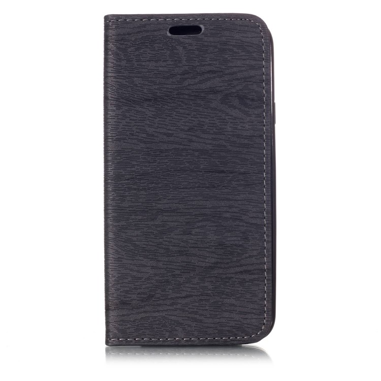 

Auto-absorbed Wood Pattern PU Leather Case with Card Slots for Samsung Galaxy J4 (2018) - Grey