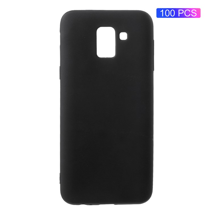 

100pcs / Set Матовая Мягкая Крышка Протектора TPU Для Галактики J6 Samsung (2018) - Черный