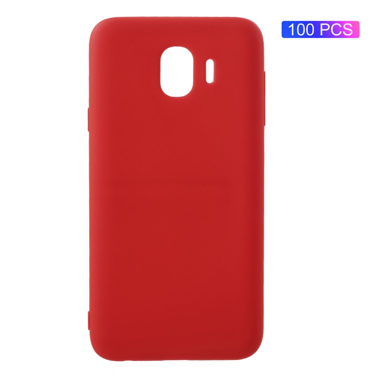 

100PCS/Set Matte Anti-fingerprint TPU Phone Case for Samsung Galaxy J4 (2018) - Red