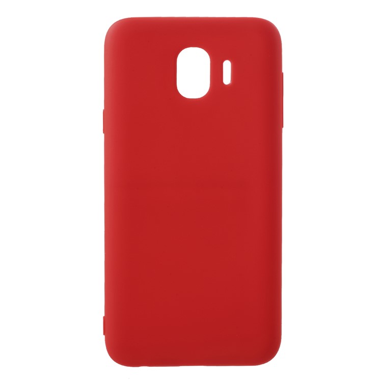 Solid Color Matte Soft TPU Phone Case for Samsung Galaxy J4 (2018) - Red-1