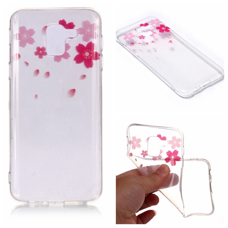 

For Samsung Galaxy J6 (2018) Pattern Printing IMD TPU Featherweight Case - Vivid Cherry Blossom, Galaxy J6 (2018)
