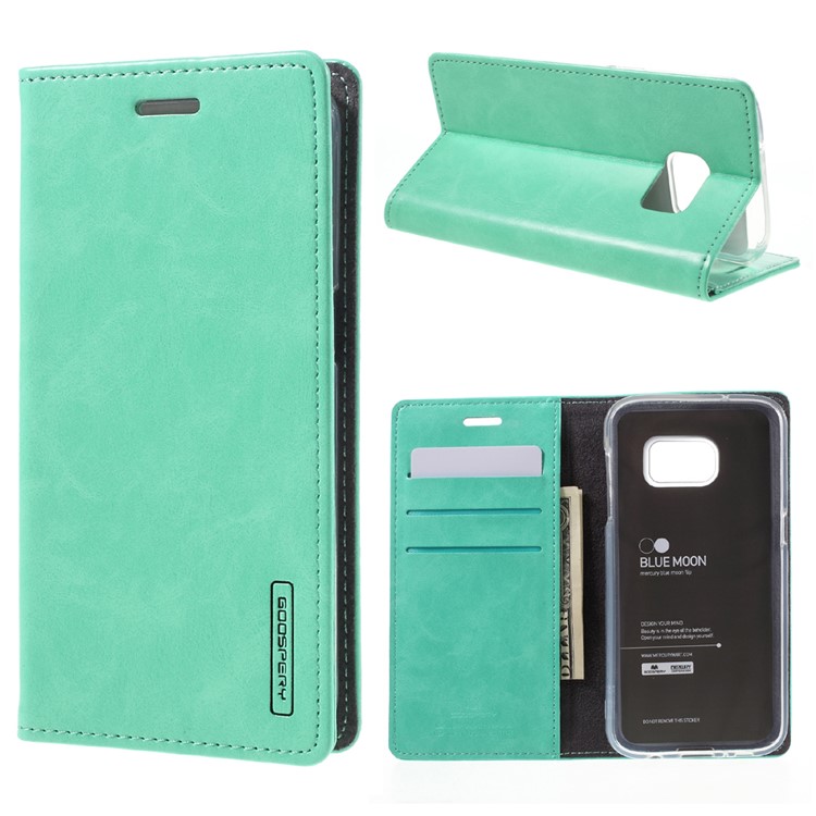 

MERCURY GOOSPERY Blue Moon Leather Wallet Cover Case for Samsung Galaxy S7 G930 - Cyan