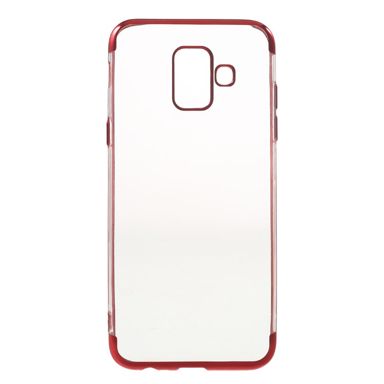 

Гальванические Края Корпус Для Крышки Телефона TPU Для Галактики Samsung A6 (2018) - Красный