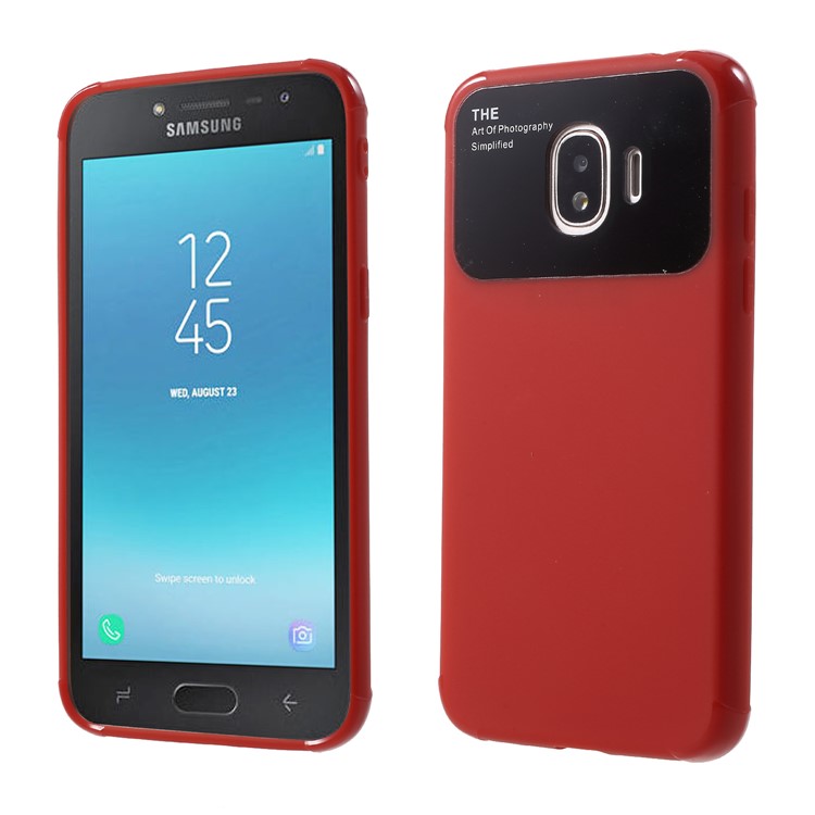 Drop-proof PC TPU Hybrid Cell Phone Case for Samsung Galaxy J2 Pro 2018 - Red-1