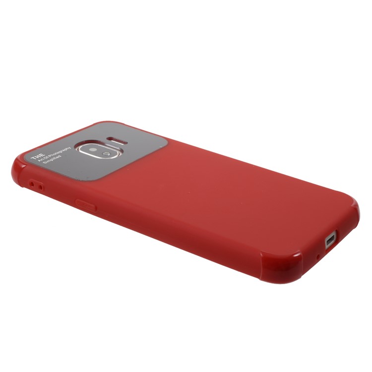 Drop-proof PC TPU Hybrid Cell Phone Case for Samsung Galaxy J2 Pro 2018 - Red-3