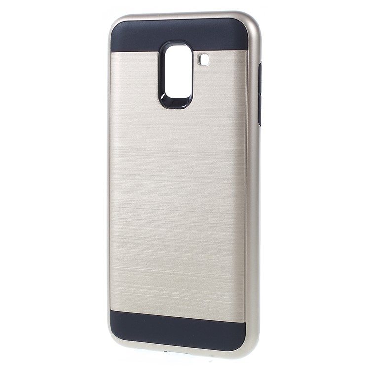 

Brushed PC and TPU Hybrid Shell Case for Samsung Galaxy J6 (2018) - Gold, Galaxy J6 (2018)