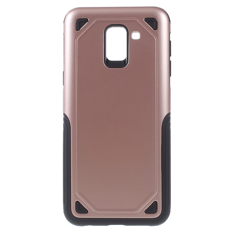 

Прочный Бронзовый Пластик + Комбинированный Защитный Чехол TPU Для Samsung Galaxy J6 (2018) - Розовое Золото, Galaxy J6 (2018)