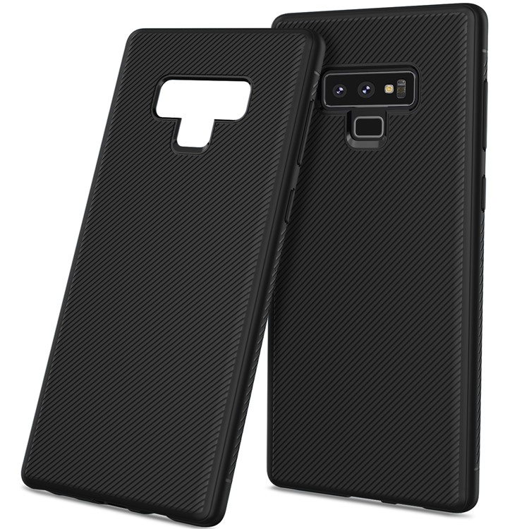Twill Texture Silicone Phone Case for Samsung Galaxy Note9 - Black-1