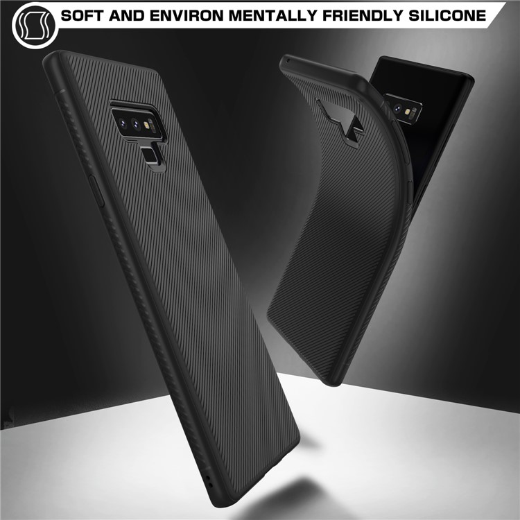 Twill Texture Silicone Phone Case for Samsung Galaxy Note9 - Black-2
