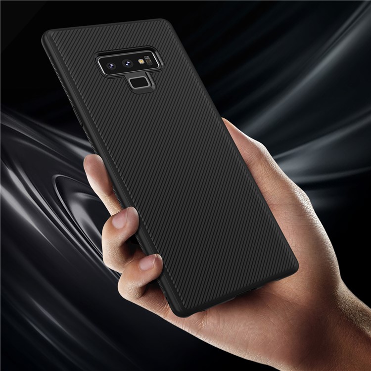Twill Texture Silicone Phone Case for Samsung Galaxy Note9 - Black-4
