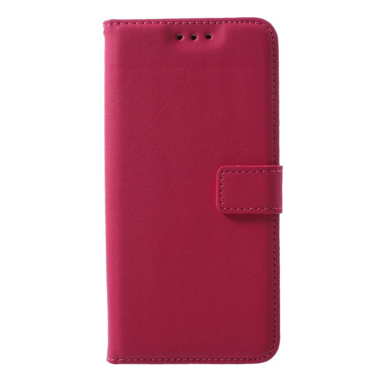 Wallet Stand Leather Flip Cover with Strap for Samsung Galaxy J6 (2018) - Rose-3