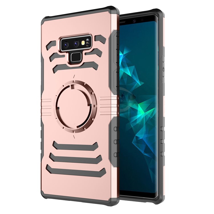 

Ударопрочный Гибридный PC + TPU Магнитный Корпус Корпуса Корпуса Для Samsung Galaxy Note9 - Розовое Золото, Galaxy Note9