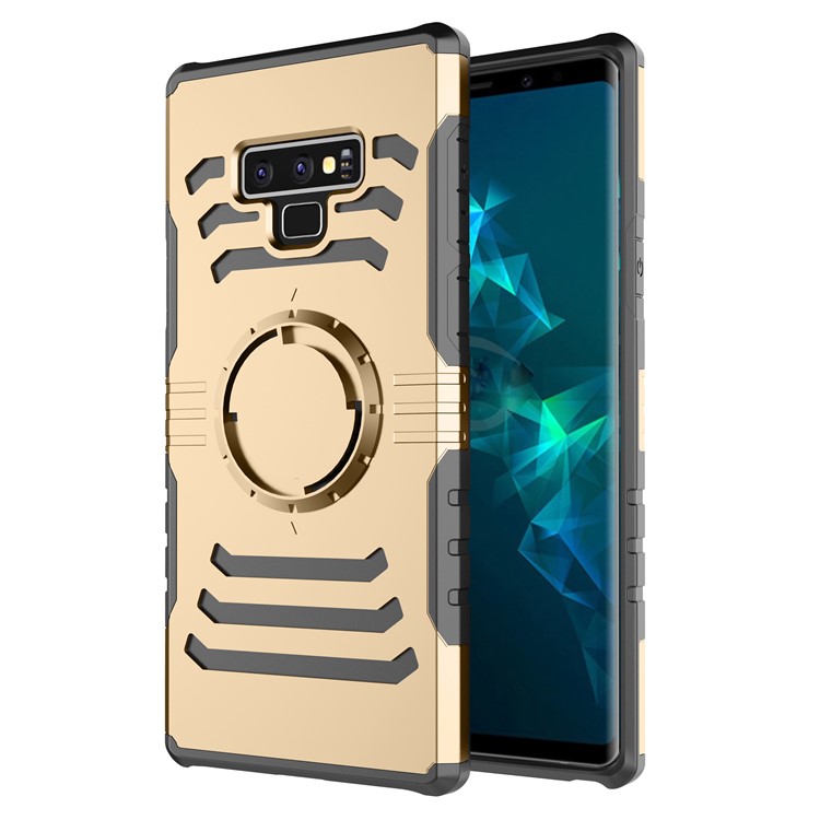 

Shockproof Hybrid PC + TPU Magnetic Mobile Case for Samsung Galaxy Note 9 - Gold, Galaxy Note9