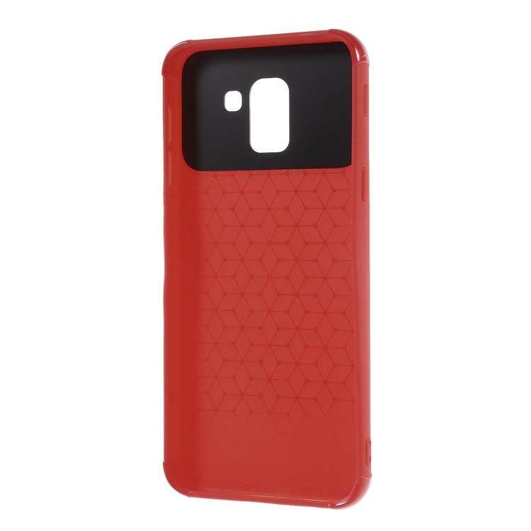 Drop Resistance PC TPU Hybrid Mobile Shell for Samsung Galaxy A6 (2018) - Red-3