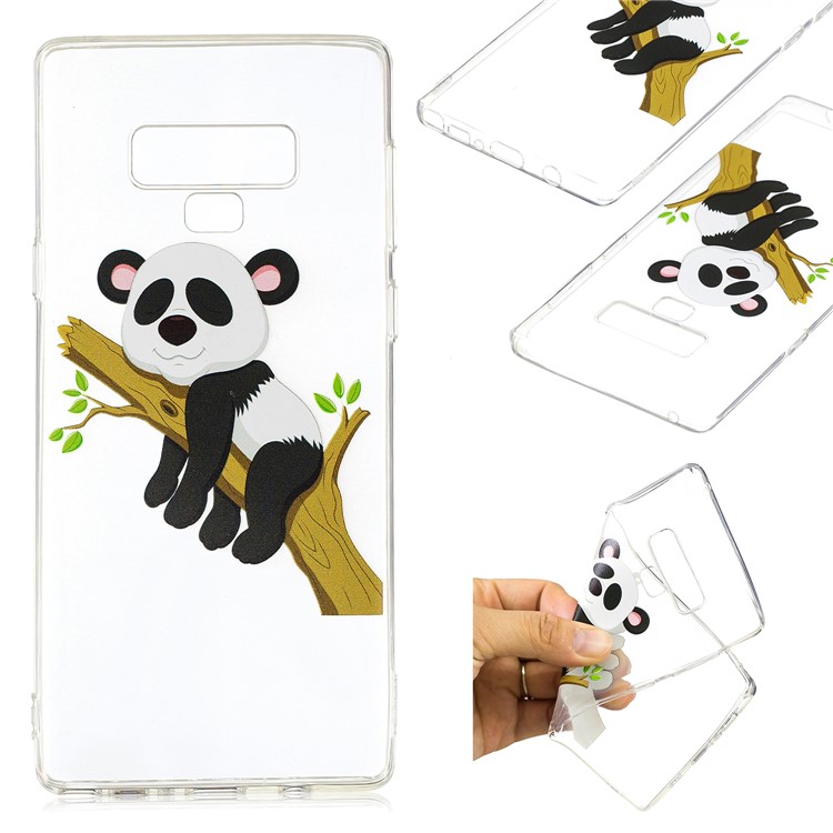 

Pattern Printing Soft TPU Mobile Case for Samsung Galaxy Note 9 - Panda on Branch, Galaxy Note9 N960