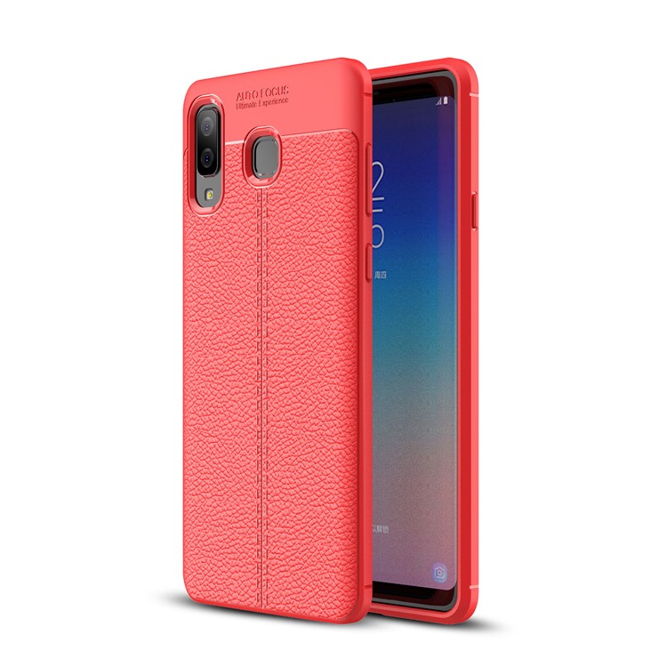 

Litchi Skin TPU Protection Shell for Samsung Galaxy A8 Star / A9 Star (China) - Red