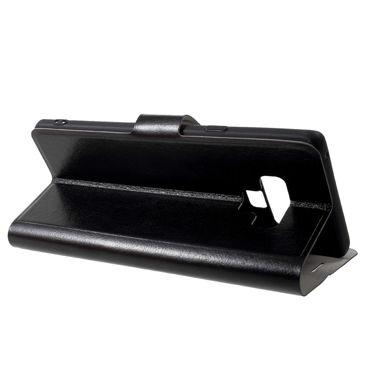 Crazy Horse Texture Card Holder Leather Case with Stand for Samsung Galaxy Note9 - Black-4