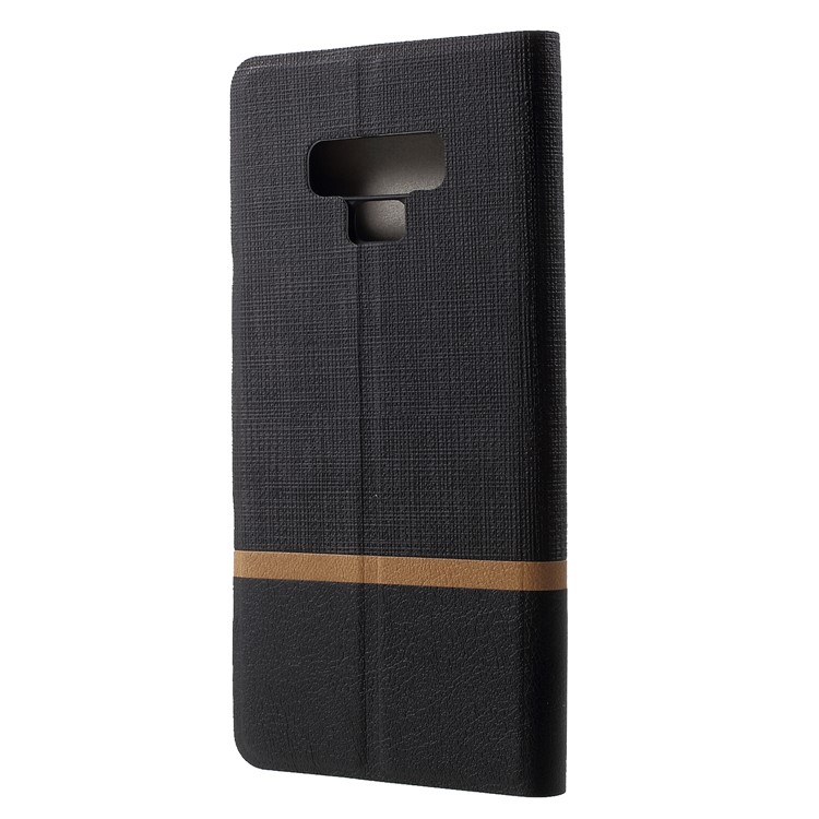 Cross Pattern Leather Card Slot Phone Shell (Built-in Steel Sheet) for Samsung Galaxy Note9 - Black-2
