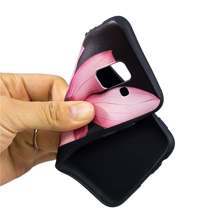 Caso De Gel TPU Macio Padrão De Relevo Para Samsung Galaxy A6 (2018) - Linda Flor-7
