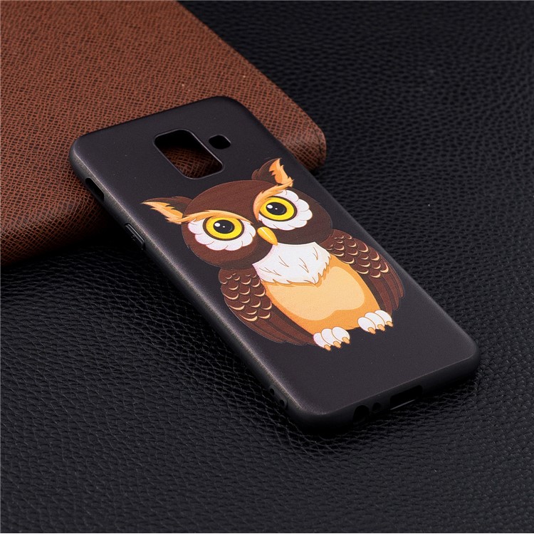 Embossed Pattern Soft TPU Cell Phone Casing for Samsung Galaxy A6 (2018) - Lovely Owl-2