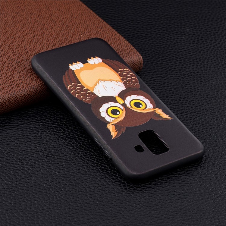 Embossed Pattern Soft TPU Cell Phone Casing for Samsung Galaxy A6 (2018) - Lovely Owl-3