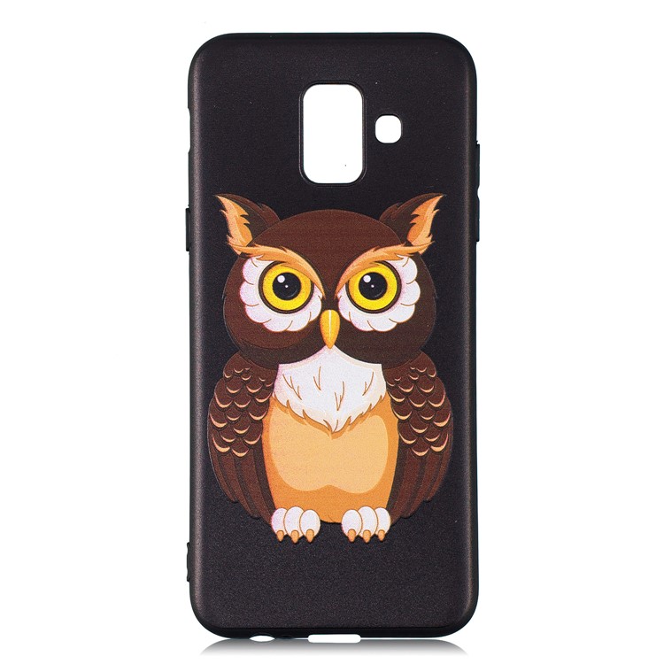 Embossed Pattern Soft TPU Cell Phone Casing for Samsung Galaxy A6 (2018) - Lovely Owl-4