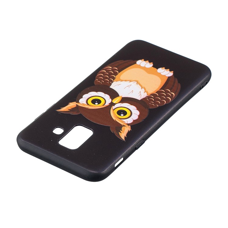 Embossed Pattern Soft TPU Cell Phone Casing for Samsung Galaxy A6 (2018) - Lovely Owl-6