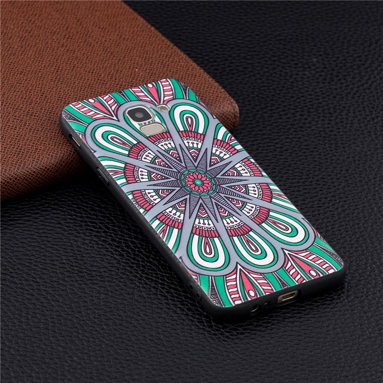 Embalagem Modelada Relevo Do Telefone Da Proteção De TPU Para A Galáxia J6 De Samsung (2018) - Padrão Simétrico-2