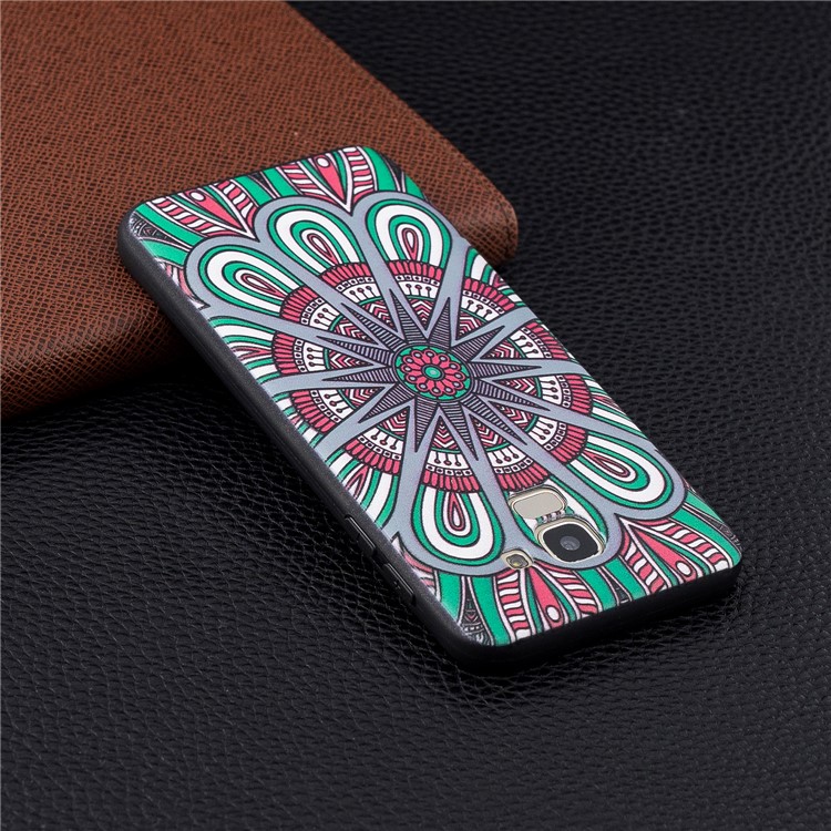 Embalagem Modelada Relevo Do Telefone Da Proteção De TPU Para A Galáxia J6 De Samsung (2018) - Padrão Simétrico-3