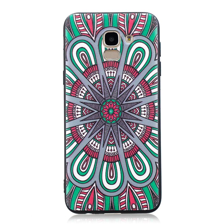 Embalagem Modelada Relevo Do Telefone Da Proteção De TPU Para A Galáxia J6 De Samsung (2018) - Padrão Simétrico-4