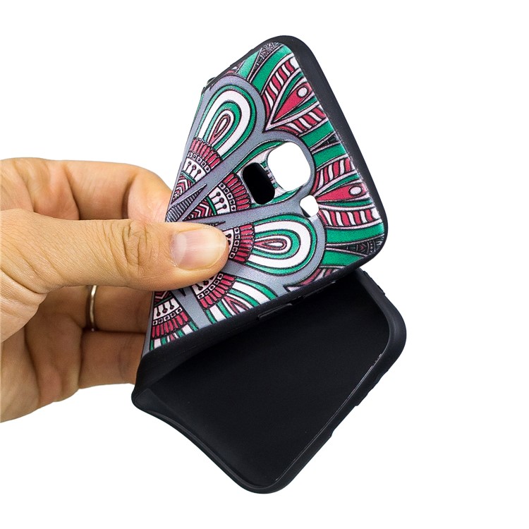 Embalagem Modelada Relevo Do Telefone Da Proteção De TPU Para A Galáxia J6 De Samsung (2018) - Padrão Simétrico-7